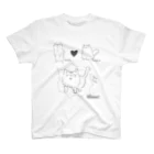 ××（めめ）@羽織ると可愛いデザインのミヌエットちゃん スタンダードTシャツ