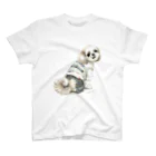 Momojiの犬画のシーズー46 スタンダードTシャツ