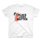 RIRI_designのBLACK LIVES MATTER（ブラック・ライブス・マター）walking スタンダードTシャツ