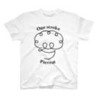 One stroke PierrotのOne stroke pierrot(黒 線) Regular Fit T-Shirt