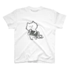 あkrのヒモ好きねこ　　モノクロ Regular Fit T-Shirt