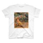 ART_collectionの「風景の中のピンクと黄色の女性」ルノワール スタンダードTシャツ