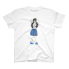 satiexitのブルーな女の子 スタンダードTシャツ