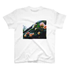 ひょうたん翠のモモちゃんと薔薇。 スタンダードTシャツ