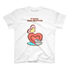 ゆ(　˙-˙　)ゆのI♡Loveシルバー文鳥 スタンダードTシャツ