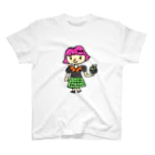 ドキドキ星人の女の子とりんご Regular Fit T-Shirt