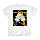 aya6timesの三角コーンアイス　黒 スタンダードTシャツ