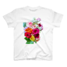 花のある生活のカラフルローズ Regular Fit T-Shirt