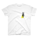 ナ.ナキチの『無心の心』猫と一緒に瞑想時間 スタンダードTシャツ