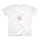 いろねこ*´꒳`ฅのレジ袋いりませんぴえん猫(ピンク)◌ ｡˚ スタンダードTシャツ