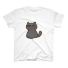 文学眉毛の文学眉毛のくろねこさん Regular Fit T-Shirt