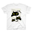 99ZADKIELの目つき悪い黒猫T Regular Fit T-Shirt