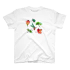 kazefukikoの植物図鑑 手刺繍風 Regular Fit T-Shirt