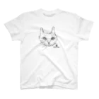 HUMMING BIRD DESIGNのグレーの猫ヒロくん スタンダードTシャツ