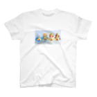 un-petit-pas-ninjinのエア海水浴インコ！ スタンダードTシャツ