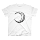 maison APHRODITEの月（Moon）_BlackPrint スタンダードTシャツ