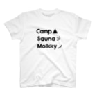 40yakisobaのキャンプ・サウナ・モルック（黒） Regular Fit T-Shirt