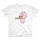 ゆずぽろの昼休みのトランペットを吹くゆずぽろ(大きめイラストver) Regular Fit T-Shirt