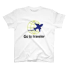 little lion house公式ショップ（大人のためのねこ）のGo to traveler いつでも旅行気分 Regular Fit T-Shirt