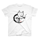 たろくろの猫が書道をする猫書 02 スタンダードTシャツ