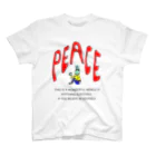 eri's Art love & peace Factoryの体育座りのカエルくんwithチョビ スタンダードTシャツ