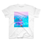 NEON LIGHT STARSの胸に金魚鉢を抱える スタンダードTシャツ