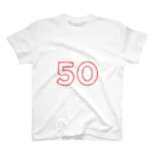 ふしめTシャツの50歳のふしめ (Red) スタンダードTシャツ