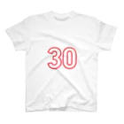 ふしめTシャツの30歳のふしめ (Red) スタンダードTシャツ