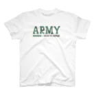 Design For EverydayのARMY ＆パラシュート＆ナンバリング　両面 Regular Fit T-Shirt