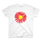  むきむき   地球生活のおおきい花（唐辛子色） スタンダードTシャツ