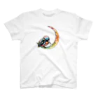 azure designのKingfisher on the moon【colorful】 Regular Fit T-Shirt