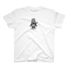 ゆきだるまころころのねこの王様＊黒 Regular Fit T-Shirt