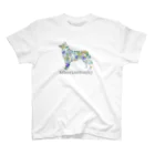 AtelierBoopのボタニカル　ハスキー スタンダードTシャツ