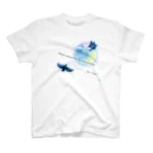 L:crow.shopの夜空と猫とカラス（Tシャツ） スタンダードTシャツ