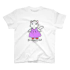 ゆきだるまころころのねこのお姫さま（ピンク） Regular Fit T-Shirt