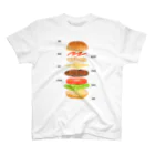 タキノユキ👾のハンバーガー スタンダードTシャツ