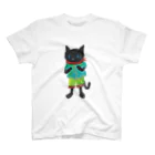 COULEUR PECOE（クルールペコ）のねこびとさん（クロ） Regular Fit T-Shirt