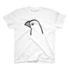 たかはらのジト目の白文鳥 スタンダードTシャツ