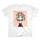 絵の具と女の子のアネモネ Regular Fit T-Shirt