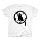 KOGUMA Factory SHOPのチェーンリングねこ・ブラック Regular Fit T-Shirt