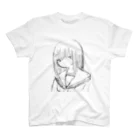 Nyx‘s shopのアナログ絵のやち(白黒) Regular Fit T-Shirt