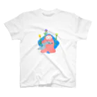 玉川ノンちゃんのイルカの赤ちゃんを抱くイエティ Regular Fit T-Shirt