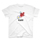 wakai_manamiのテニスをするカニ〈大きめ文字あり〉 Regular Fit T-Shirt