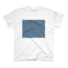 many many stripes.のボーダー青 スタンダードTシャツ