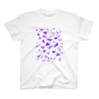 鳥の巣の△▼紫青 スタンダードTシャツ