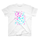 鳥の巣の△▼ピンク水色 スタンダードTシャツ