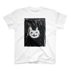 コミック&ブラックのクレヨン白猫 スタンダードTシャツ