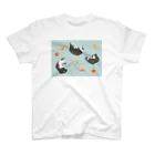 Umiの猫と桃 スタンダードTシャツ