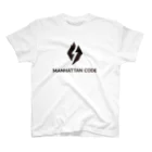 Manhattan Code inc.のMHT_LOGO - Black Regular Fit T-Shirt