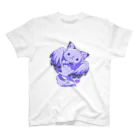 犬神小屋の翼猫（くっきり塗り） Regular Fit T-Shirt